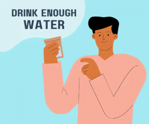 A Comic advising people to drink plenty of water