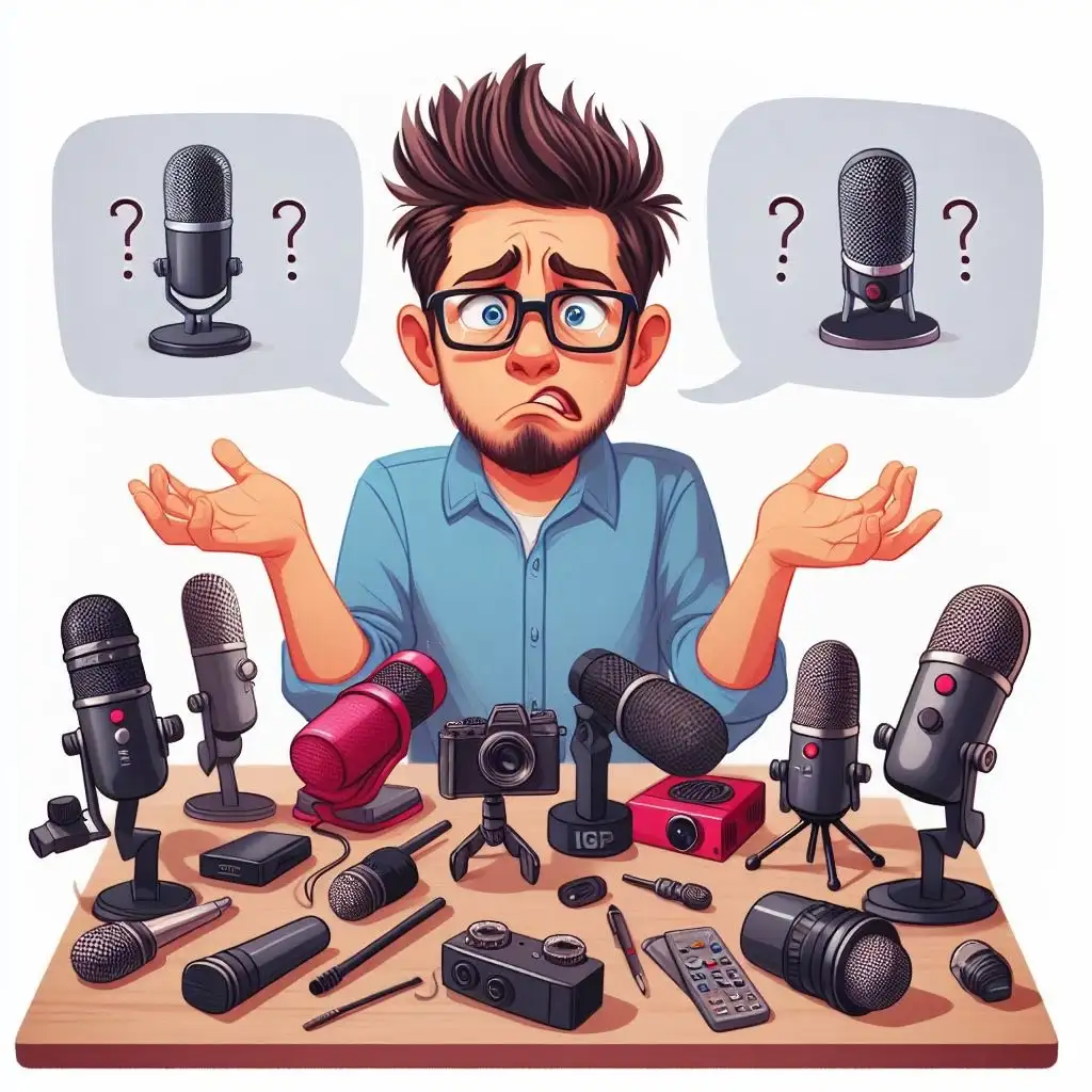 A content creator confused on which microphone is best