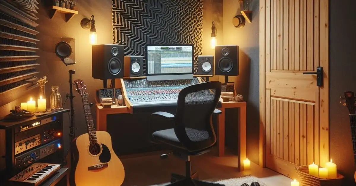home studio acoustically treated